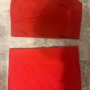 Red Women's Bra and Shorts set